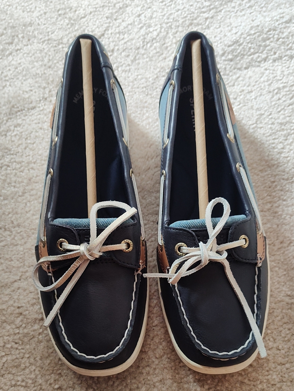 Sperry Navy and Cream Women's Boat Shoes